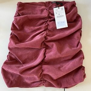 ZARA | Ruched Mini Skirt